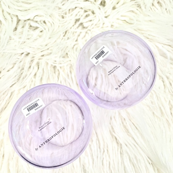 Anthropologie "Set of Morgan Stemless wine glasses in Lilac" New in Box NWT - Picture 3 of 11
